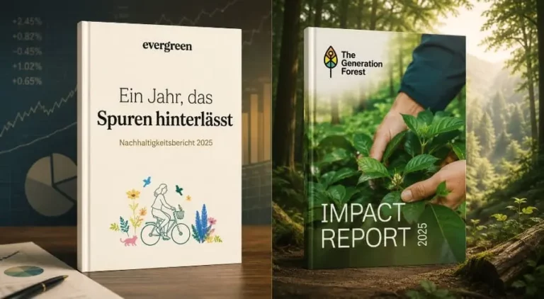 Fingreen.de Finanzblog Nachhaltigkeitsberichte evergreen und The Generation Forest